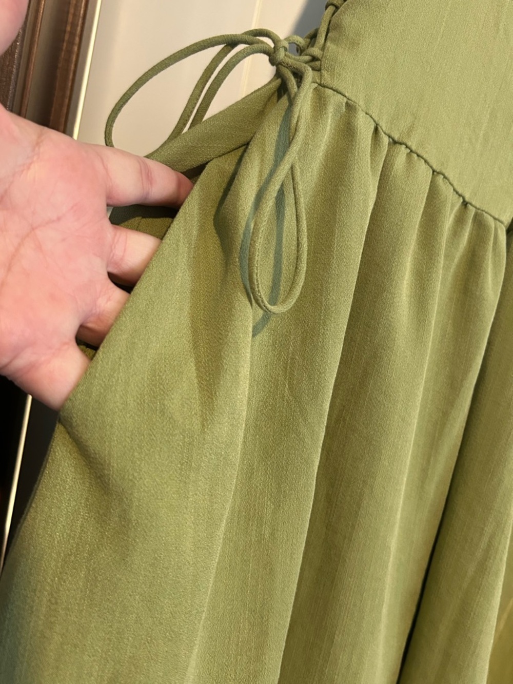 Scarlet Darkness Renaissance Lace-up Bodice Flared Midi Dress Olive Green Size S - Picture 9 of 14